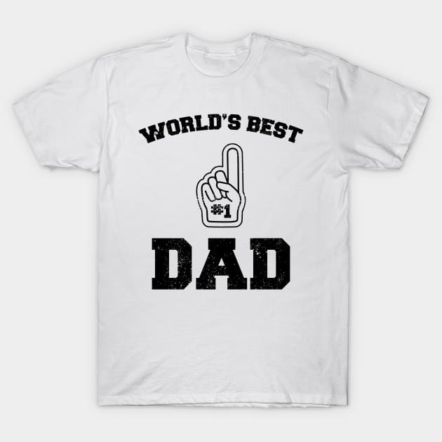 World's Best Dad Father's Day Daddy Sport Distressed T-Shirt by charlescheshire